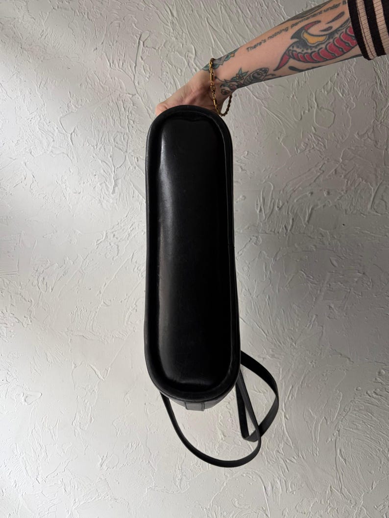 Vintage 'Brighton' Black Leather Bag