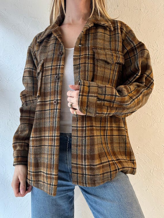 90年代「ペンドルトン」チェック柄ウールジャケット / Lサイズ - Etsy 日本