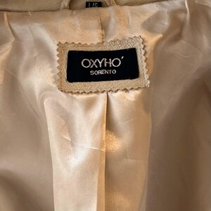 Y2K ‘OXYHO’ White Leather Jacket / Large