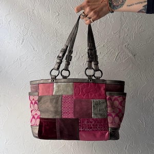 Vintage Coach Bags Pink Patchwork - Etsy
