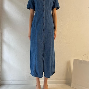 Y2K ‘Penmans’ Button Up Denim Dress / Medium