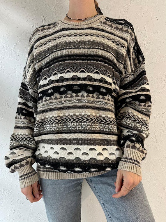 twlenno  Appartement FLORENCE KNIT Vintage 90's Florence Tricot Coogi-Style Textured Knit Sweater
