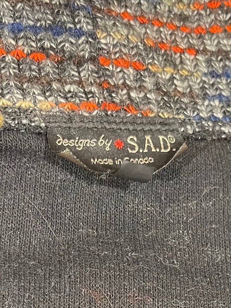 Y2K 'SAD' Knit Cardigan Sweater / 8