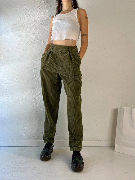 Y2K gap Green Corduroy Trousers Small Etsy