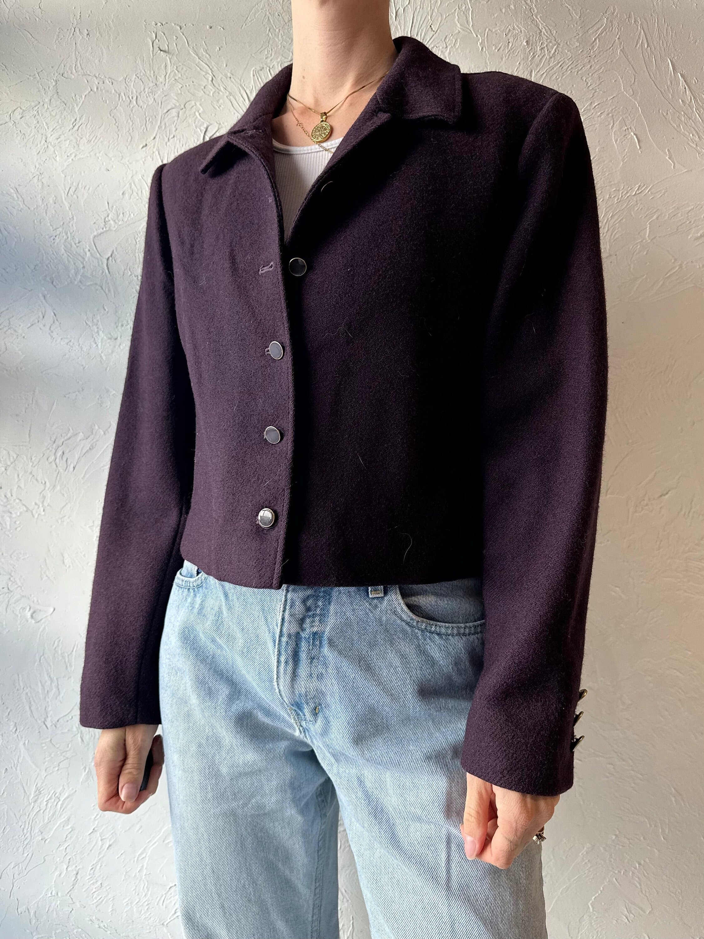 Vintage Wool Crop Jacket - Etsy Canada