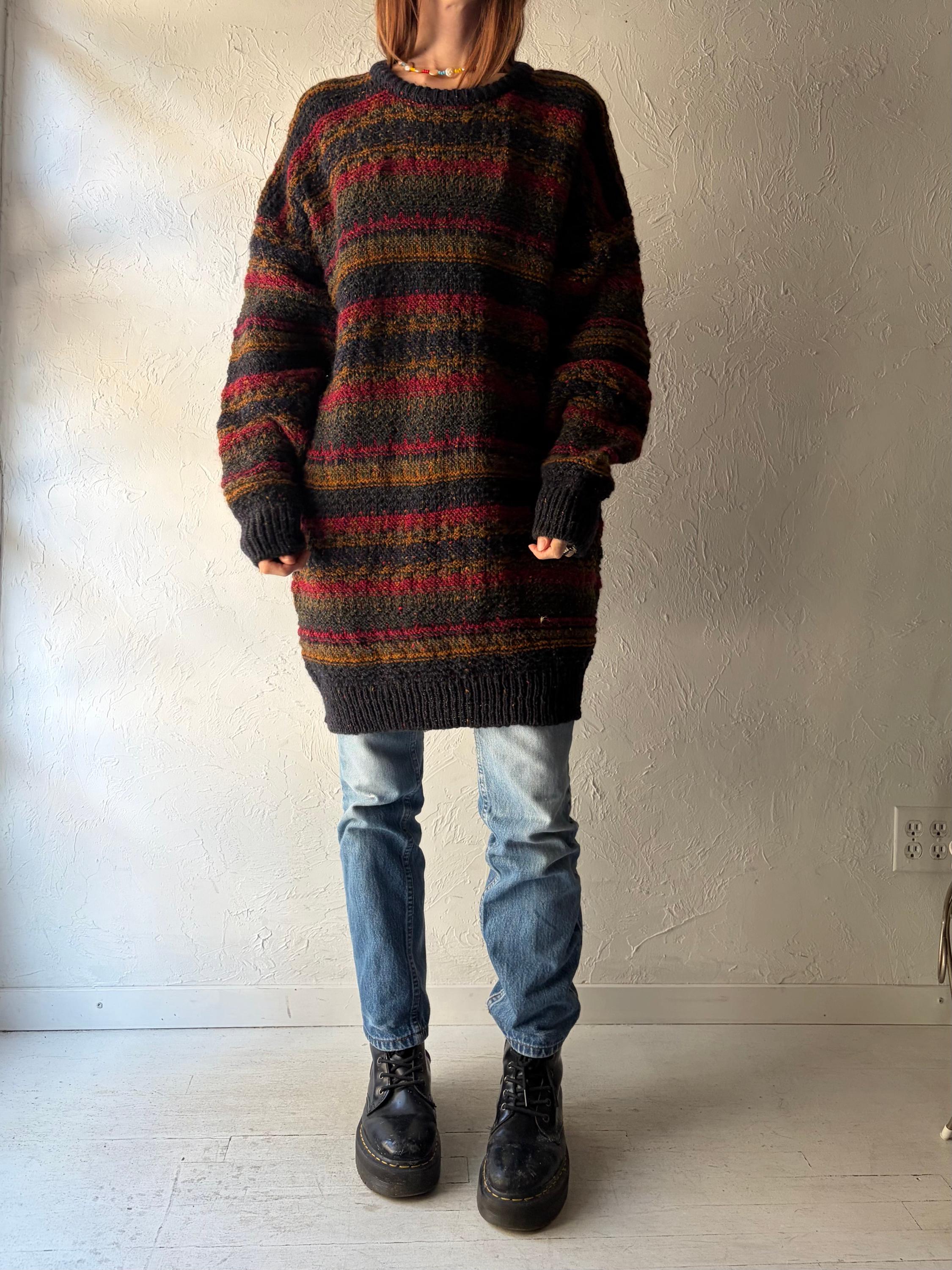 Vintage 'gaeltarra' Wool Mohair Sweater / Oversized Patterned Knit
