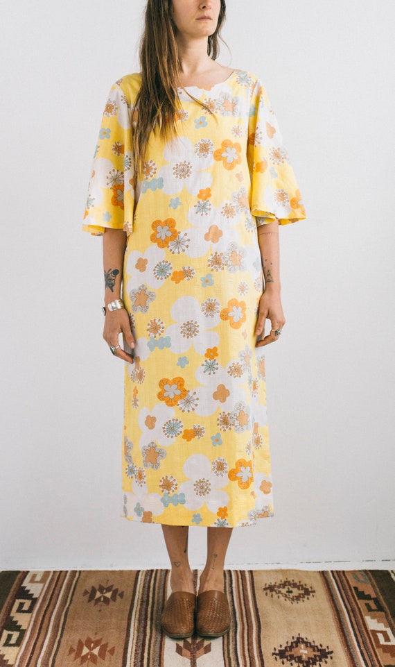 yellow hippie dress