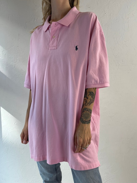 Y2K ralph Lauren Pink Polo Shirt XXL Etsy UK