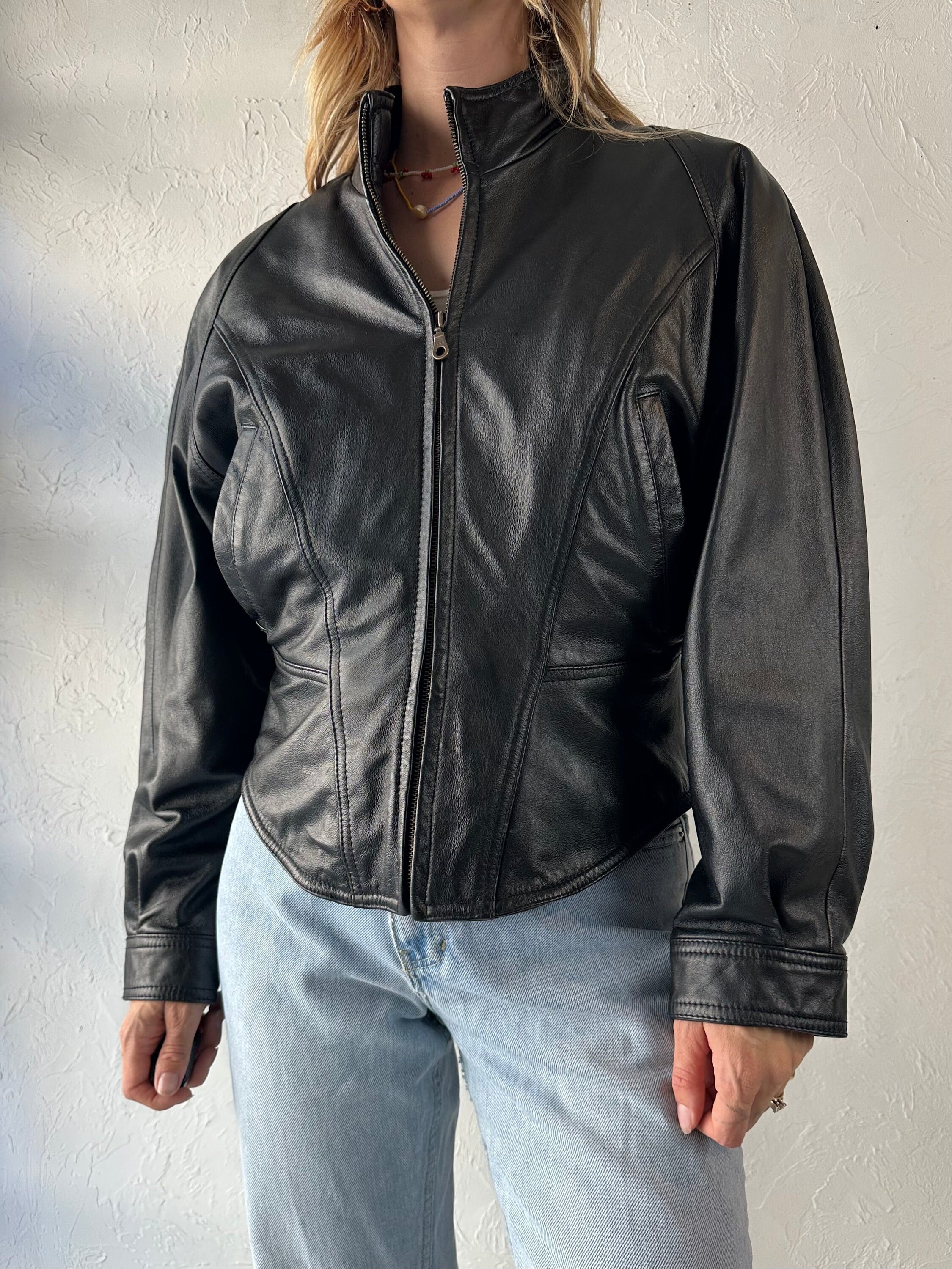 Vintage 'wilsons' Black Leather Jacket / Medium - Etsy