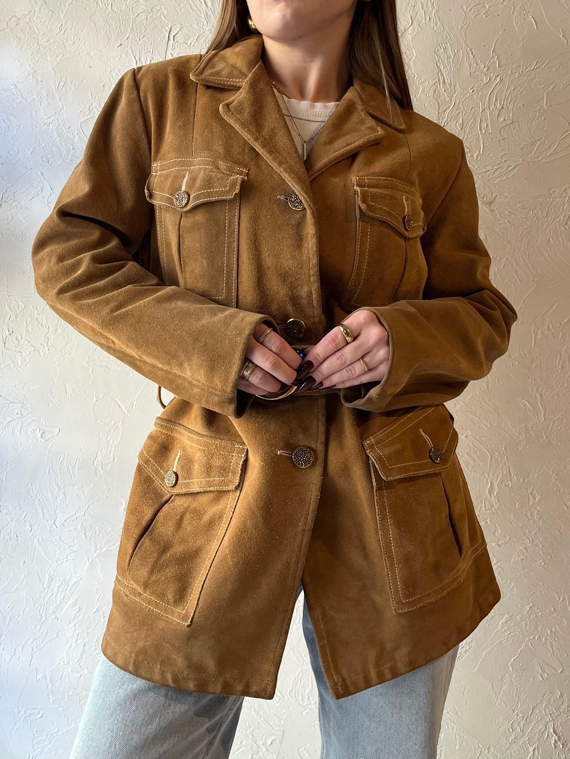 70s 'victoria Leather' Suede Leather Jacket / Medium - Etsy Canada