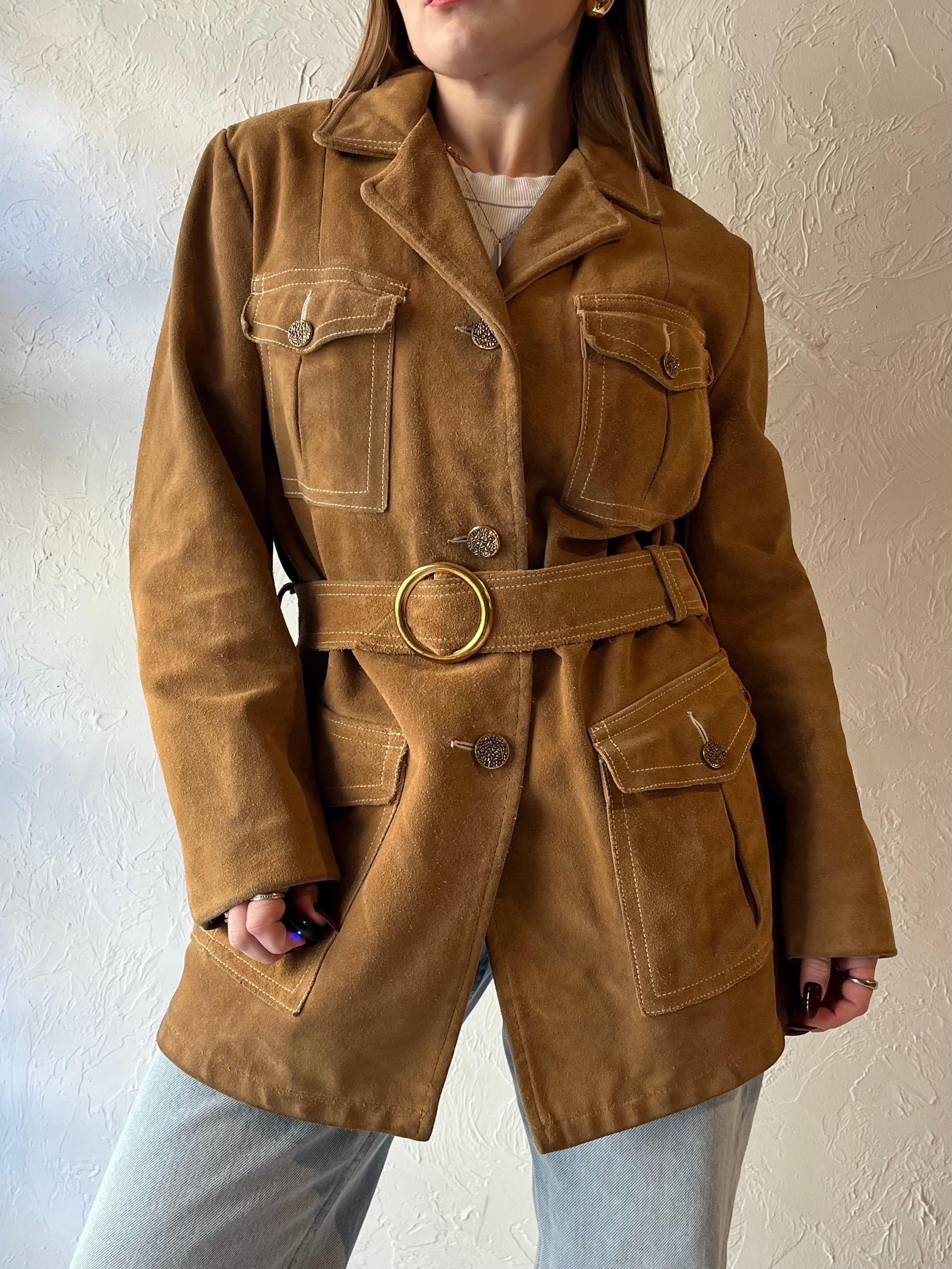 70s 'victoria Leather' Suede Leather Jacket / Medium - Etsy