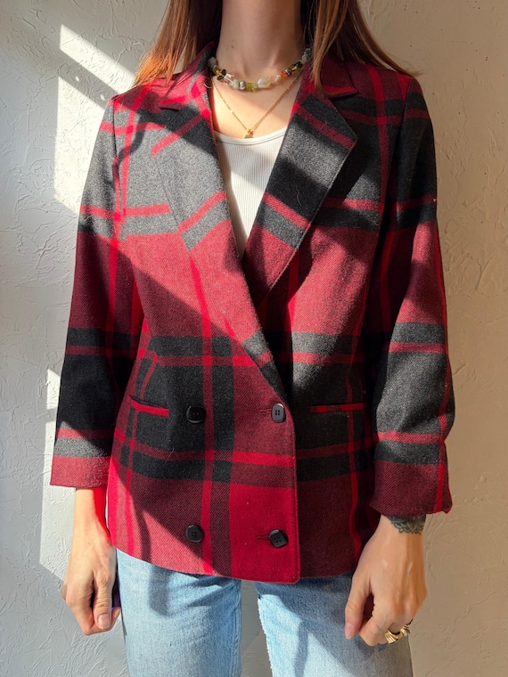 80s 'Brian David' Red Blazer Jacket / Medium