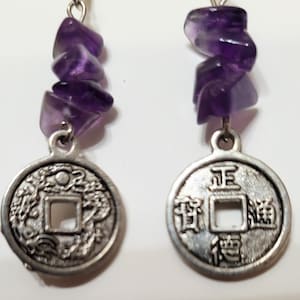 Lila Amethyst Ohrringe