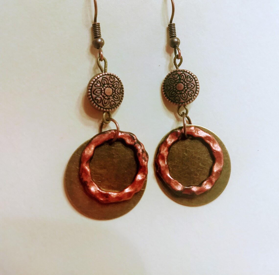 Copper earrings Etsy