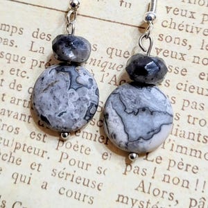 Zebra Jasper and Labradorite/Sterling silver