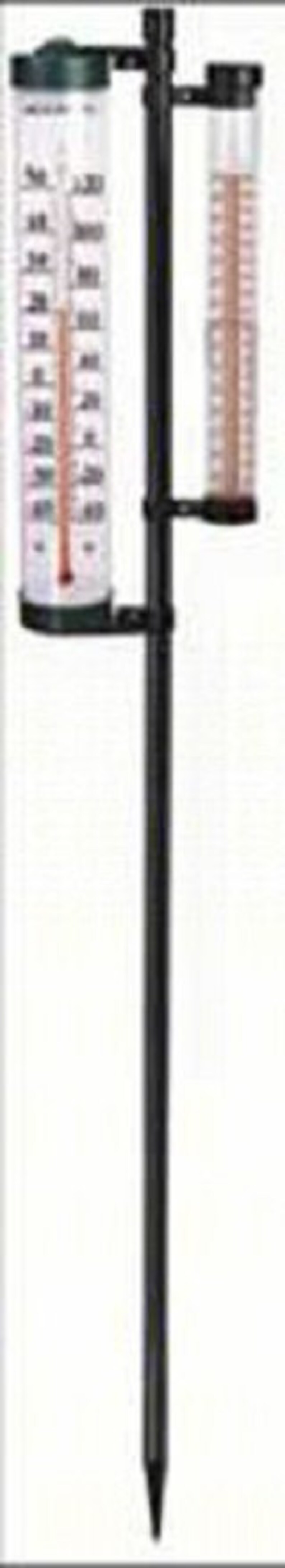 Custom Made Outdoor Thermometer & Rain Gauge on a Swivel Etsy