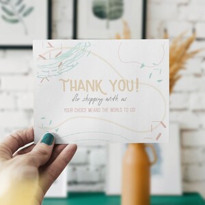 CLIENTE IMPRIMIBLE GRACIAS plantillas de tarjetas planas postal 4-up Tamaño carta Opciones en blanco Descarga digital - Lindo diseño moderno limpio