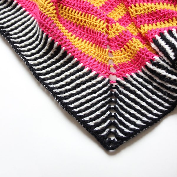 One Way Or Another. A Crochet Shawl Patern with a Brioche edge. Written pattern PDF download