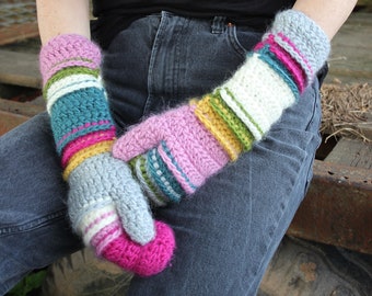 Hepworth. Chunky Crochet Mittens. Written Pattern (PDF download)