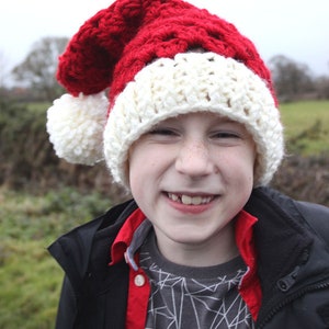 Crochet Santa Hat pattern (plus bonus hat bunting!). A Crochet PDF Written Pattern.