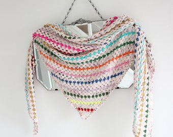 Wayward Sisters. A Granny Stripe Crochet Shawl Pattern. PDF download