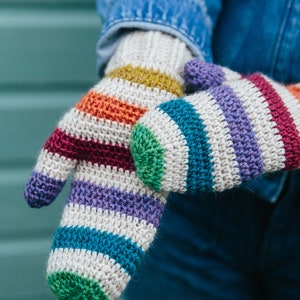 Bifrost crochet mittens. A PDF written Pattern. image 3