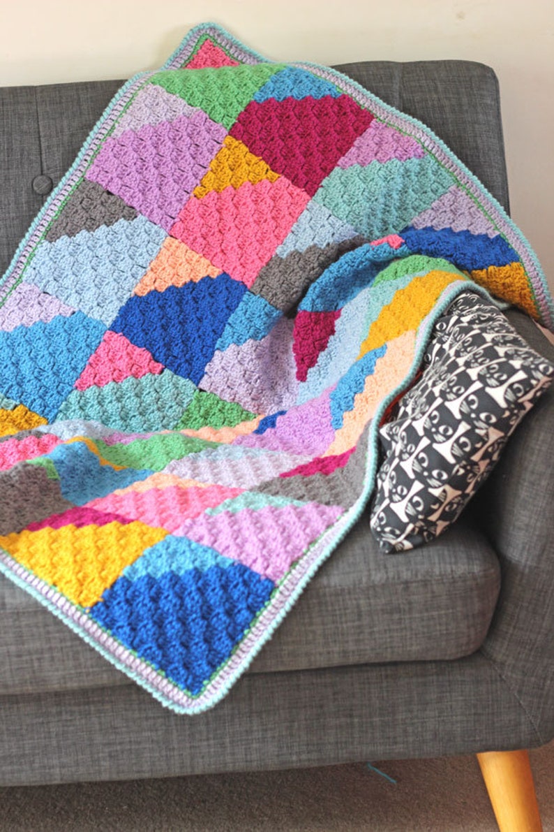Geo Rainbow C2C Baby Blanket. A Crochet PDF Pattern. - Etsy UK