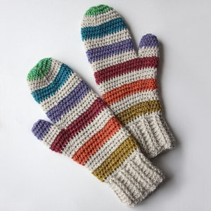 Bifrost crochet mittens. A PDF written Pattern. image 5