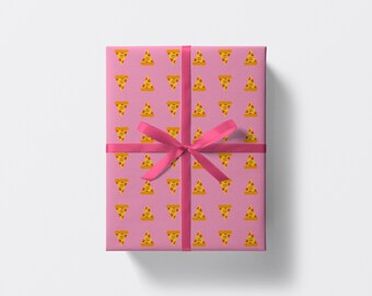 Funny Pizza Gift Wrap, Pizza Wrapping Paper, Cool Birthday Wrapping Paper For Boyfriend, Eco-Friendly Gift Wrap, Modern, Premium Gift Wrap