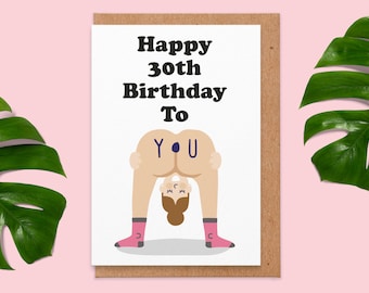 30th Birthday card, 30th Birthday Gift For Her, Funny 30th Birthday card For Girlfriend, Wife, Best Friend, Sister, Funny 30th Card, Rude