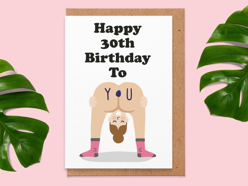 30th Birthday card, 30th Birthday Gift For Her, Funny 30th Birthday card For Girlfriend, Wife, Best Friend, Sister, Funny 30th Card, Rude image 1