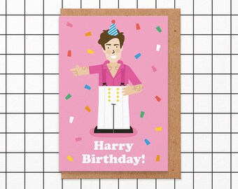 Harry - Birthday Card, Stylish Birthday Card, Music Birthday Card, Celebrity, Pop Star, Harry Birthday, Birthday card Pun, Girlfriend