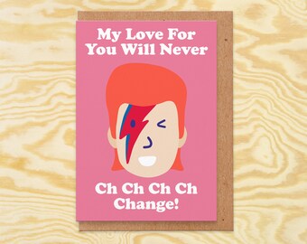 Starman Anniversary Card, Cool Music Love Card, Valentins Card For Husband, For Wife, Anniversary Card, For Music Lover, Boyfriend, Changes