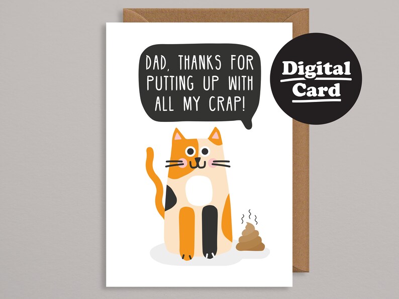 Printable Fathers Day Card.funny Printable Fathers Day | Etsy