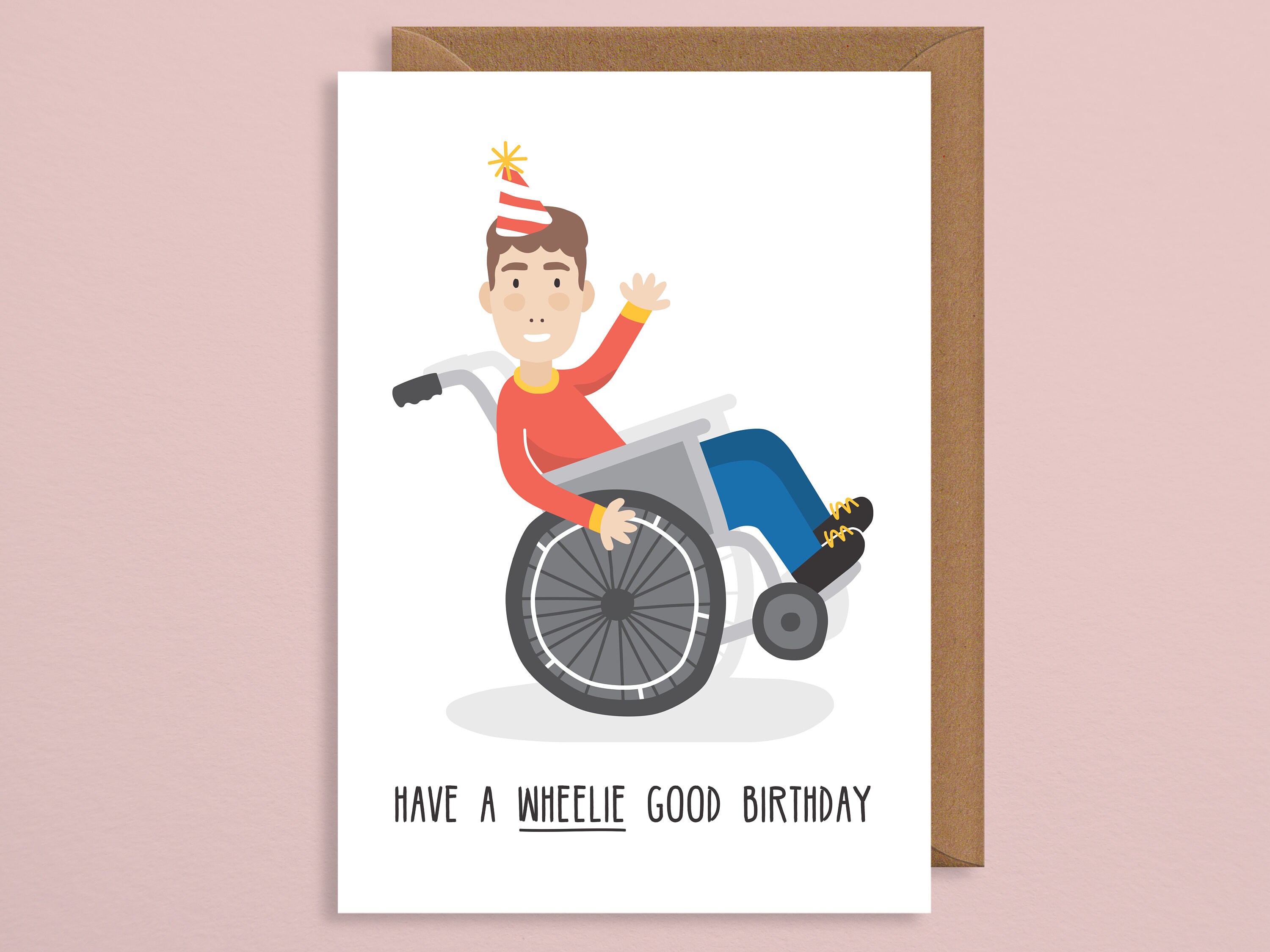 Wheelchair birthday card.disability birthday card.disabled Etsy