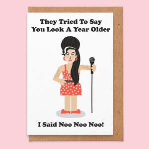 I Said No No No Birthday Card - Funny Music Birthday Card, For Her, Him