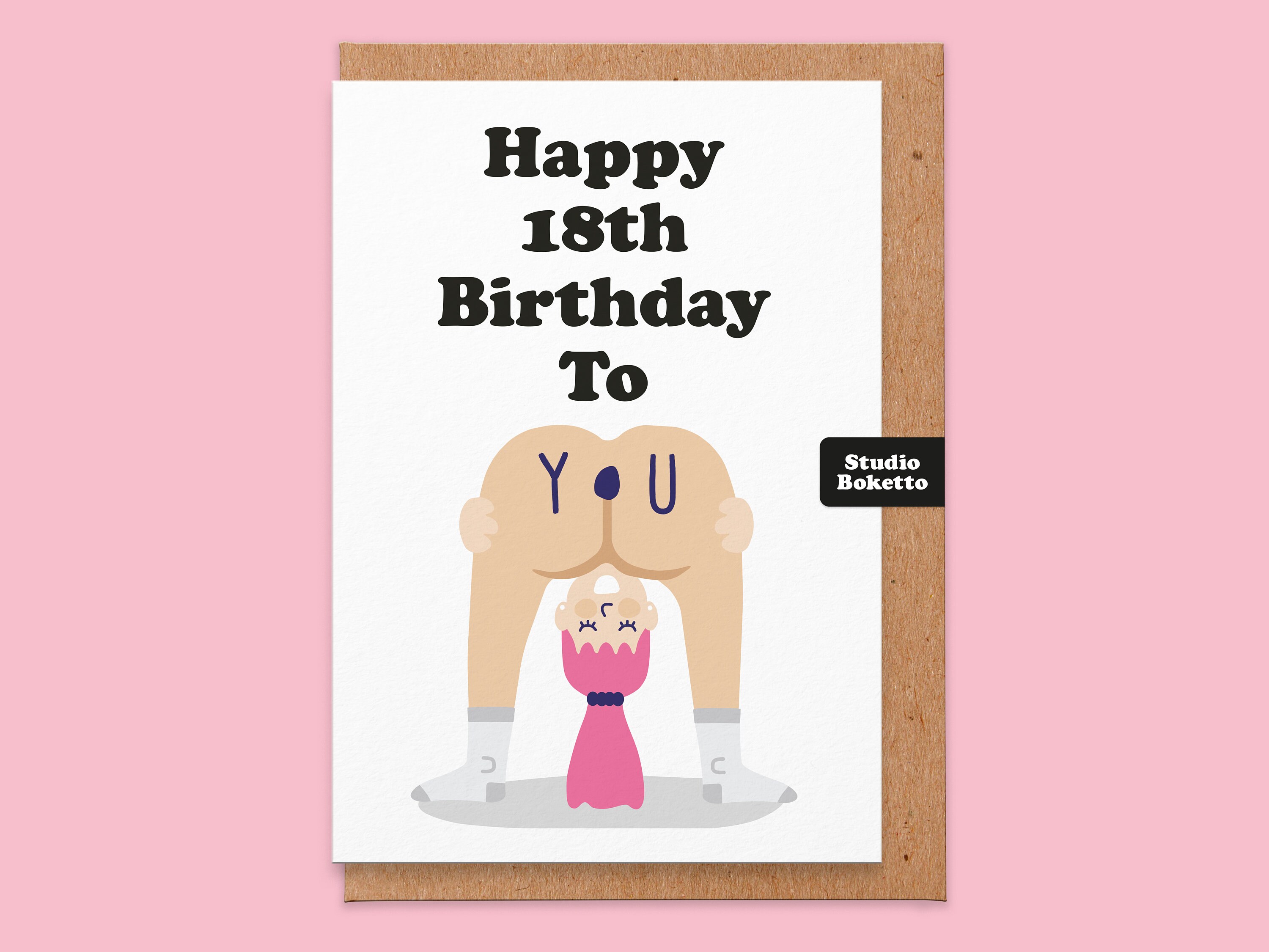 18th Birthday Card Funny Naked Woman 18th Birthday Card for - Etsy
