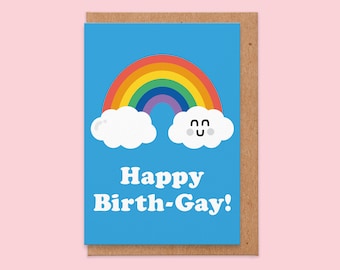 Happy Birth-Gay Birthday Card - Gay Birthday Card Boyfriend, Girlfriend