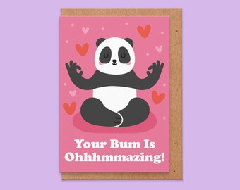 Valentines Card Boyfriend, Your Bum Is Ohhhmmazing Valentines card, Funny Valentines Card For Husband, For Him, Boyfriend Valentines Card