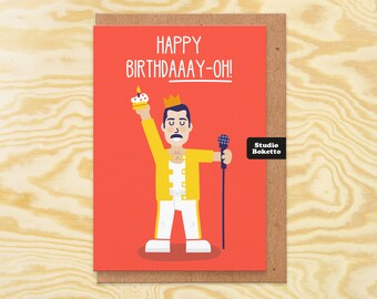 Freddie Mercury Card Etsy Freddie Mercury Card Etsy