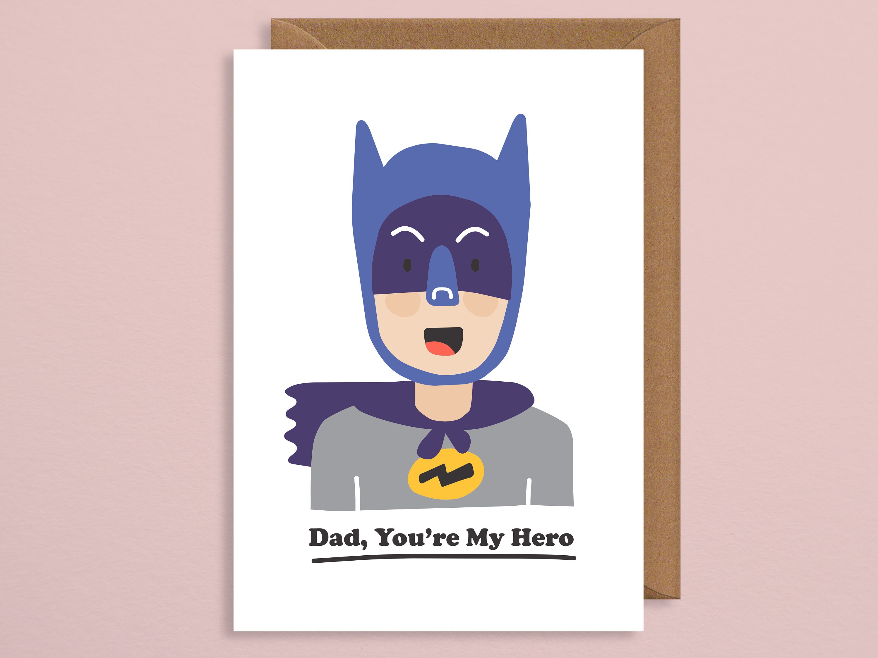Batman fathers day card.Superhero card.you're my | Etsy