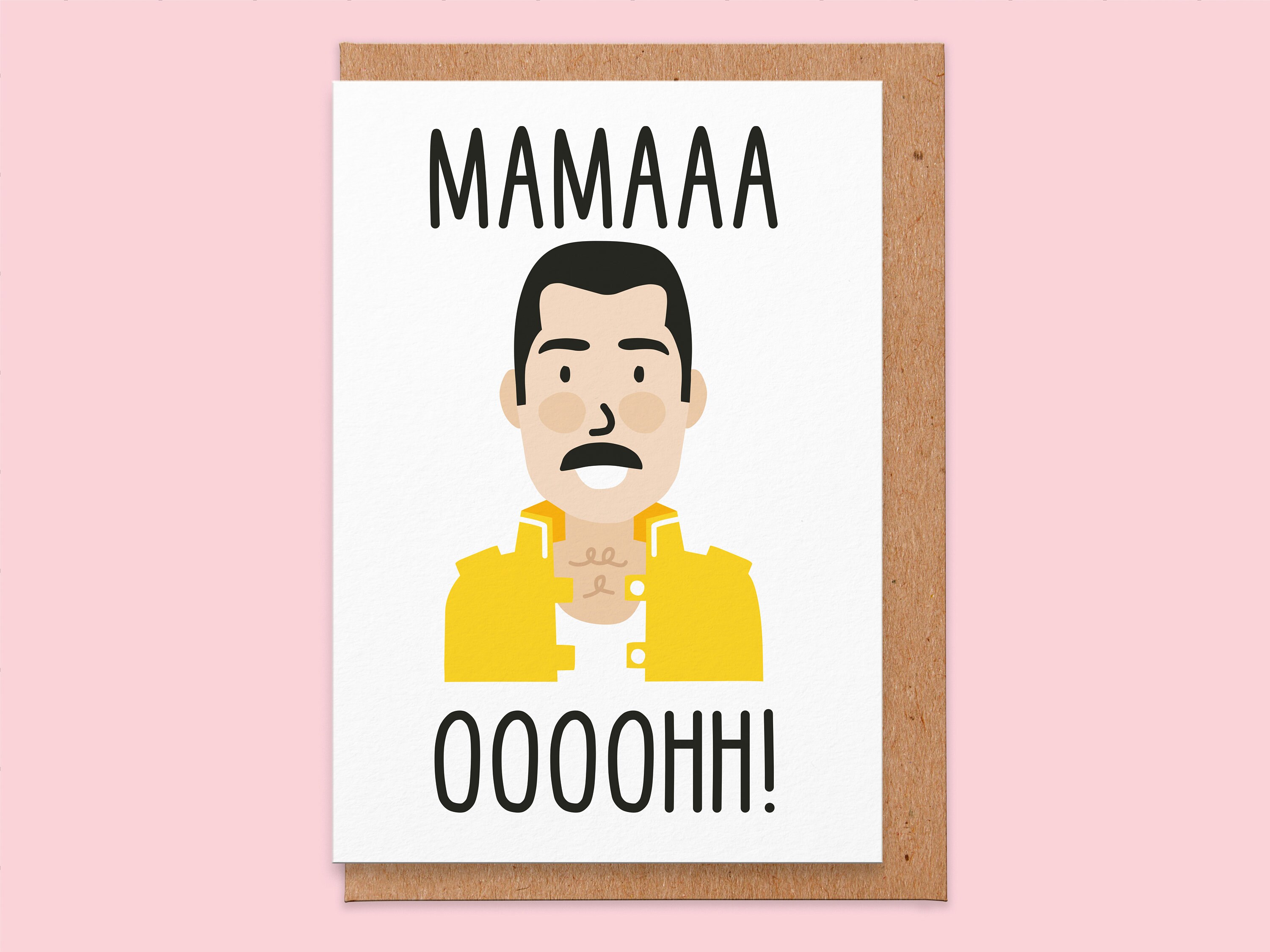 Funny Mothers Day Card.mama Ooooh.freddie Mercury.queen.mama - Etsy Israel
