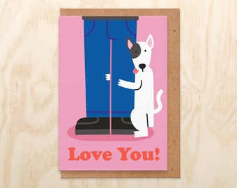 Lustige Valentinstagskarte, lustige Hund Humping Leg Valentinstagskarte, ich liebe dich Valentinstagskarte, für sie, Frau, Freundin Valentinstag Karte, Silly