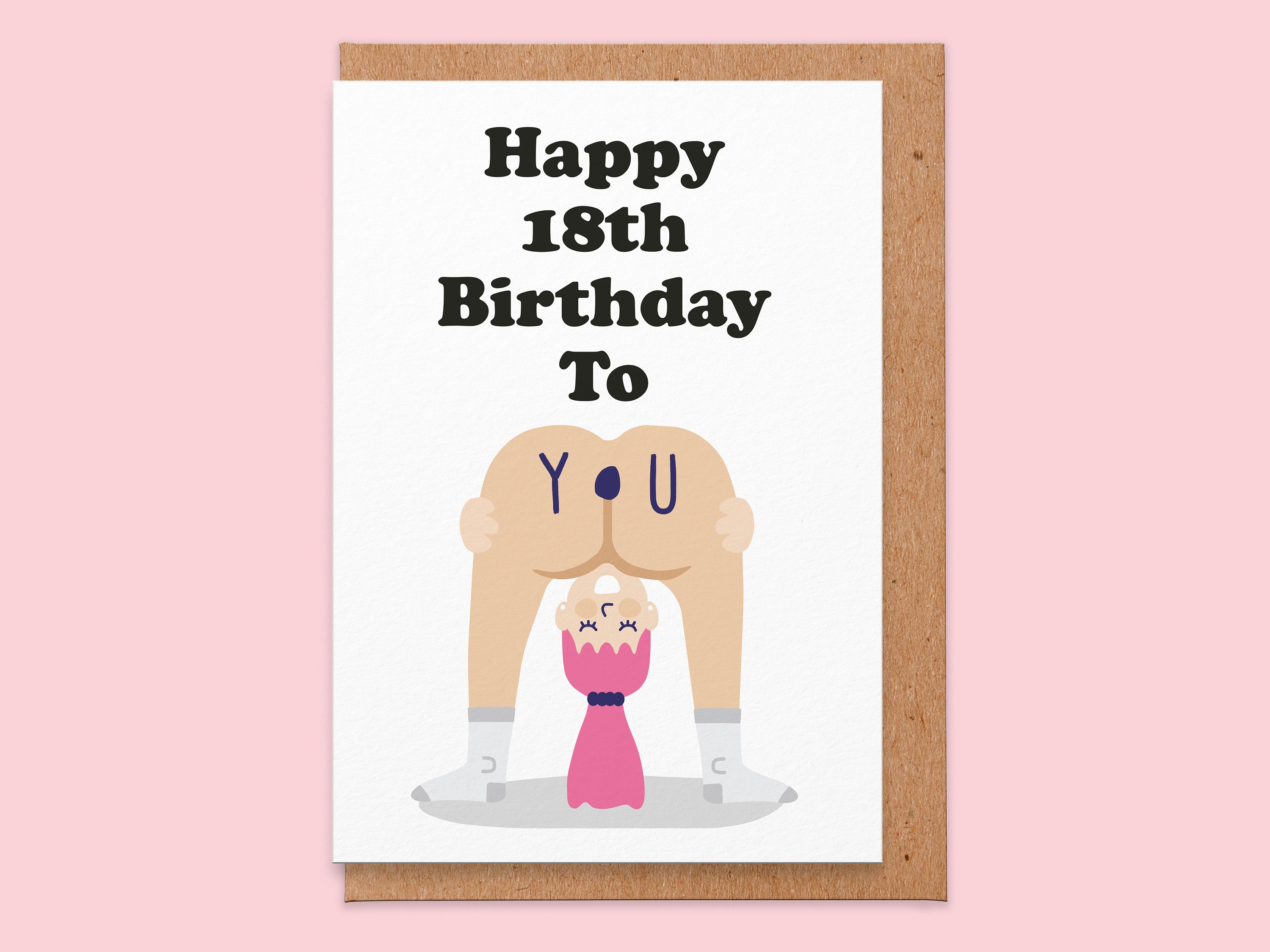 18th Birthday Card Funny Naked Woman 18th Birthday Card pic