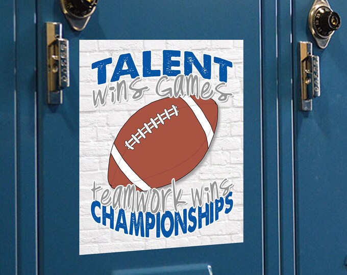 Football Locker Room Sign Football Sign in School Colors Etsy