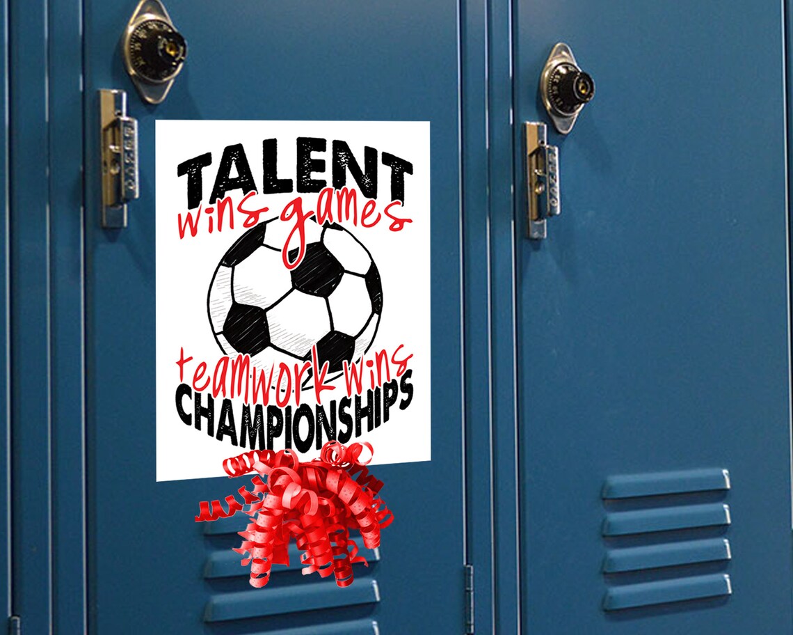 Soccer Team Locker Sign Printable Soccer Sign Soccer - Etsy