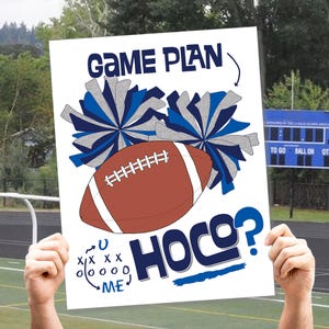 Football HOCO Proposal Sign: Cheerleader Heimkehr Spielplan (Digitaler Download)
