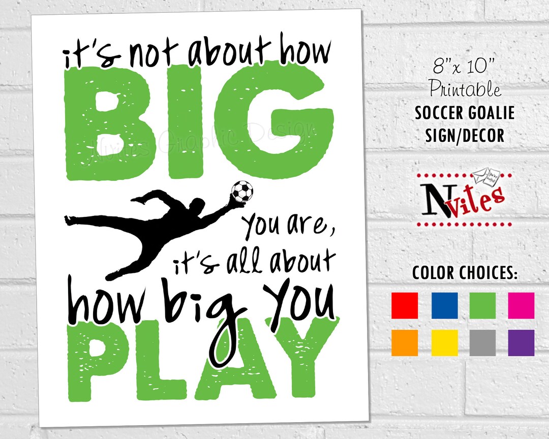 Soccer Locker Room Sign, Printable Sign for Soccer Goal Keepers, Soccer ...