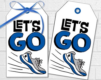 Track Good Luck Tags, Track Meet Let's Go Treat or Snack Bags, Printable Runner Favors or Stickers, Gift for Track and Field Team