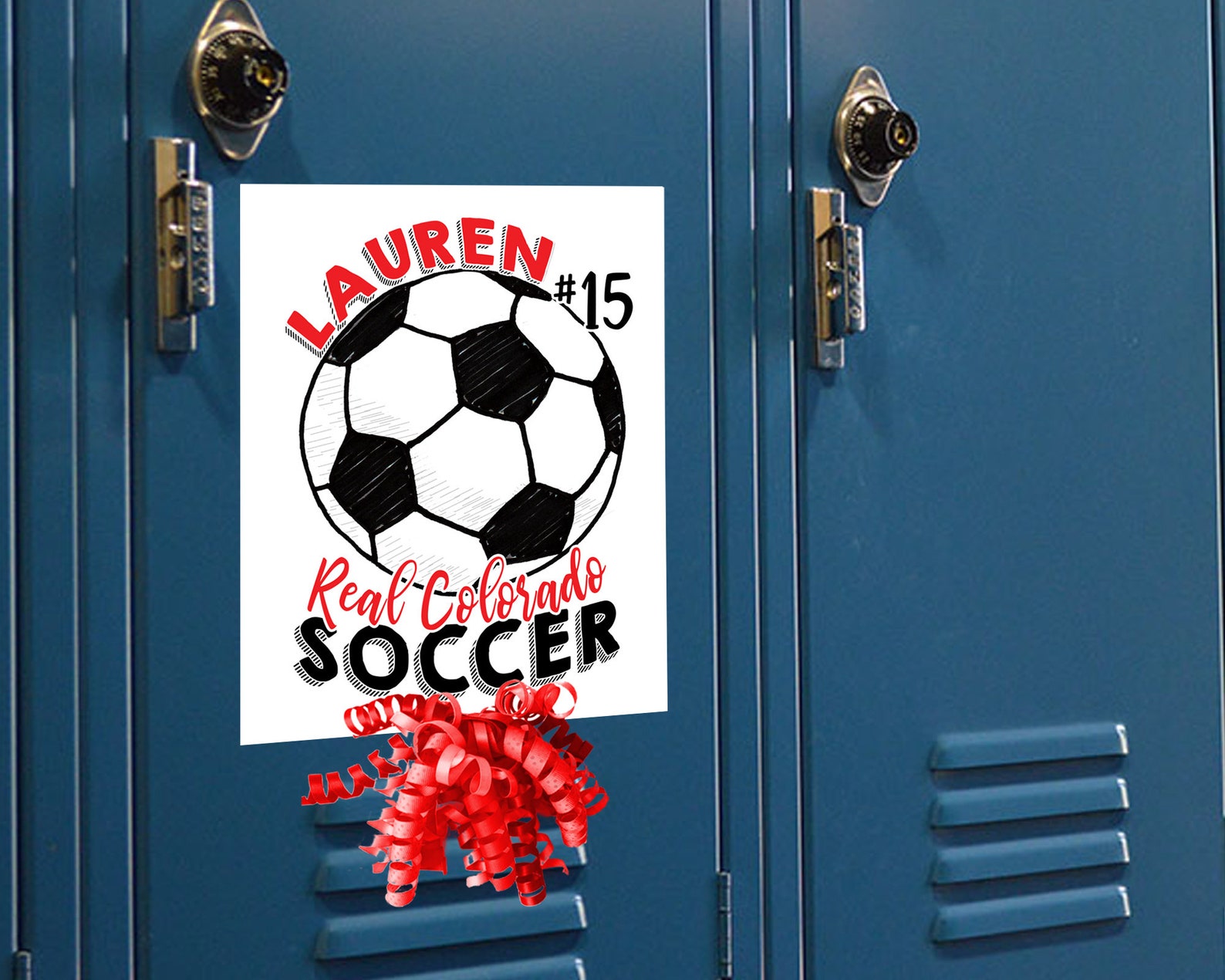 Soccer Locker Sign Personalized Soccer Gift Custom Soccer Etsy